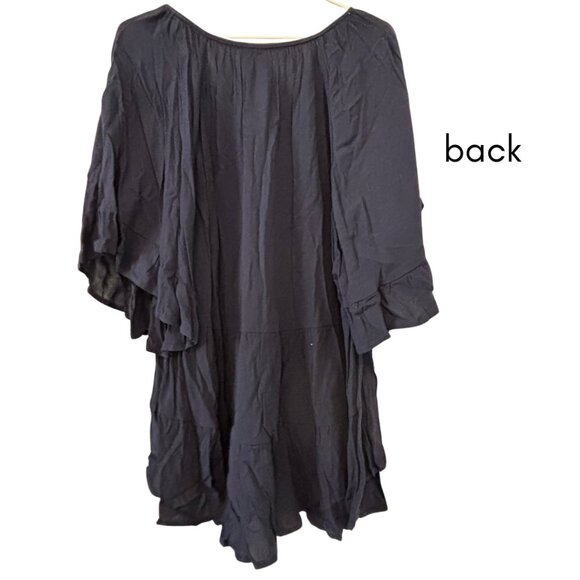 Knox Rose navy blue floral tunic embroidered L tassels - Picture 3 of 3